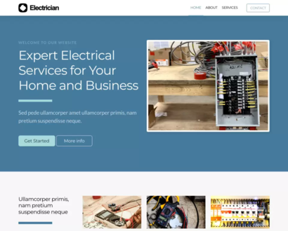 Náhled šablony Electrician 2