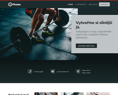 Náhled šablony Fitness