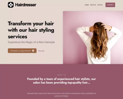 Náhled šablony Hair Dresser 6