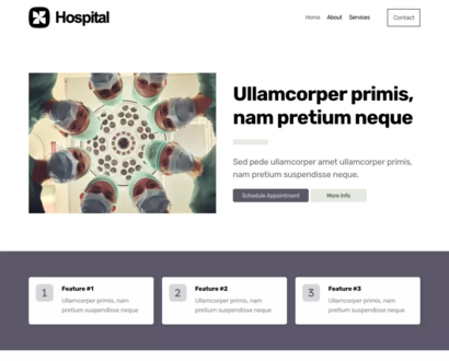Náhled šablony Hospital 4