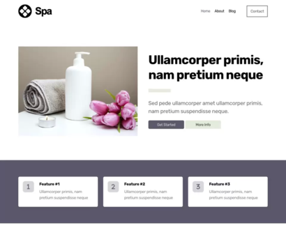 Náhled šablony Spa 4