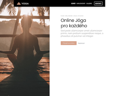 Náhled šablony Yoga