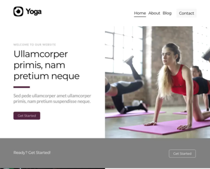 Náhled šablony Yoga 1