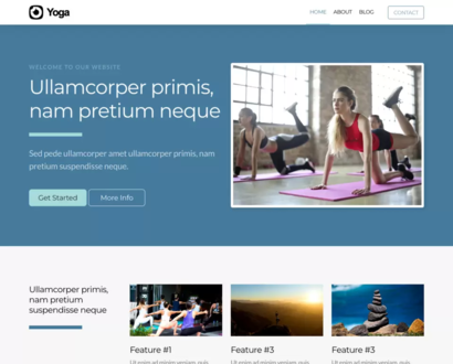 Náhled šablony Yoga 2