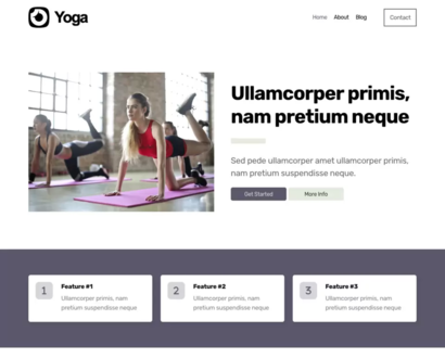 Náhled šablony Yoga 4